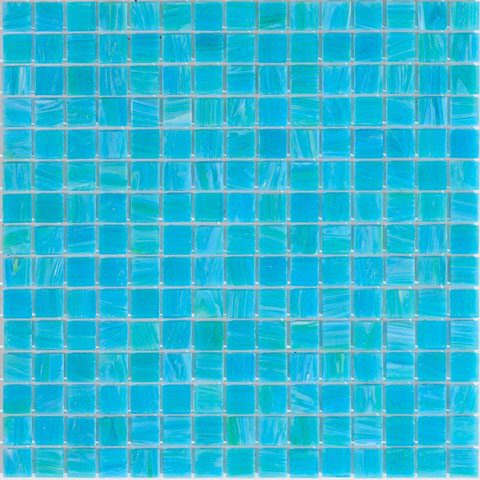 Мозаика Alma Mosaic Stella STM248, цвет голубой, поверхность глянцевая, квадрат, 327x327