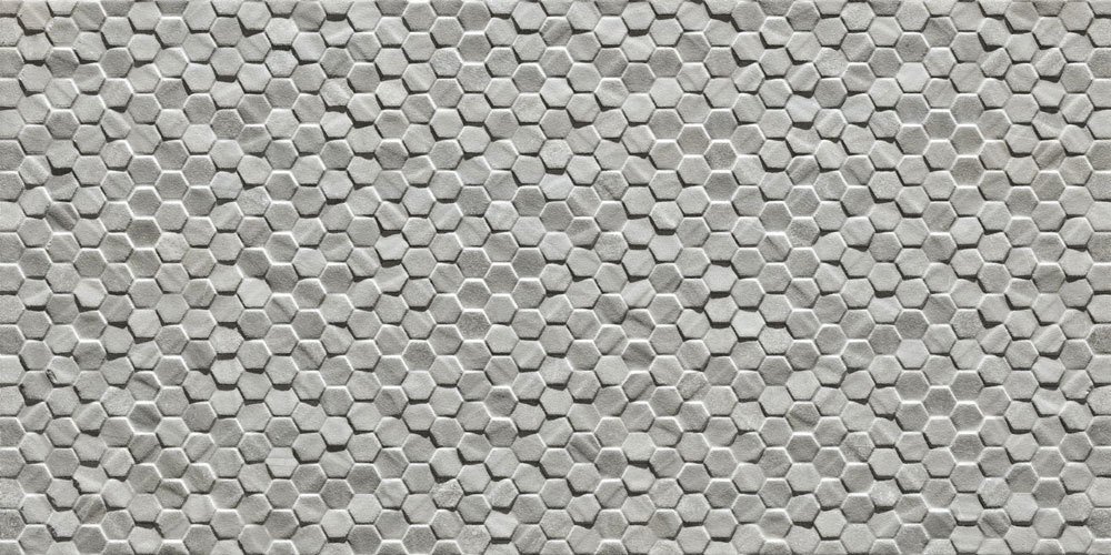 Керамогранит Piemme Geostone Esagonetta Grigio Ret. 63610, цвет серый, поверхность матовая, прямоугольник, 300x600