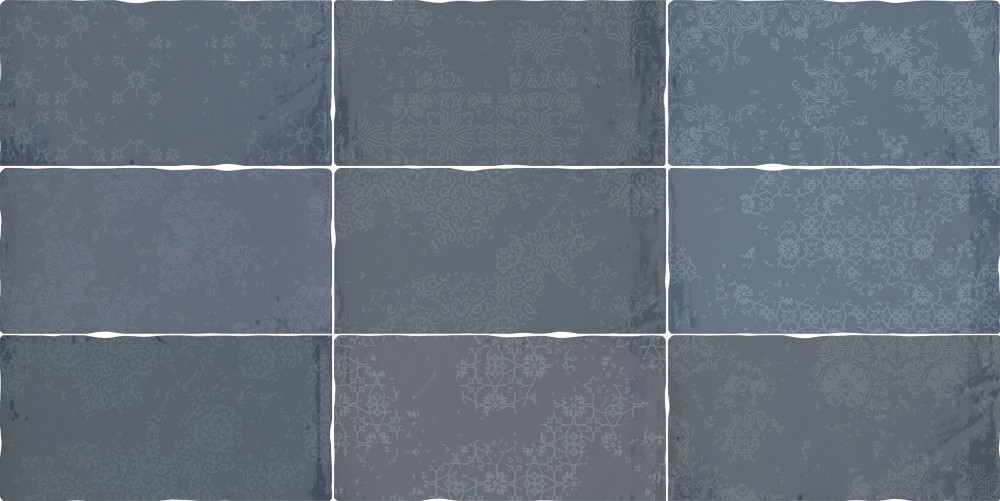 Декоративные элементы Dune Barro Decor Navy 187806, цвет синий, поверхность глянцевая, прямоугольник, 125x250