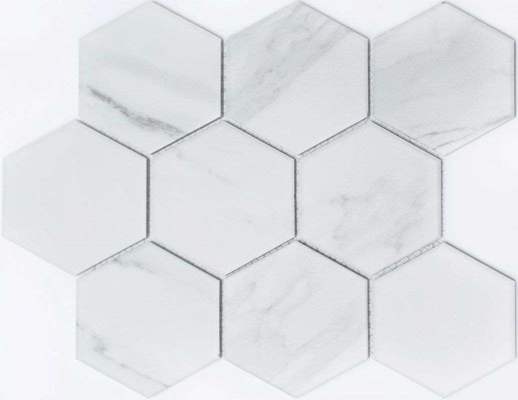 Мозаика NS Mosaic PS95110-13, цвет белый, поверхность матовая, квадрат, 256x295