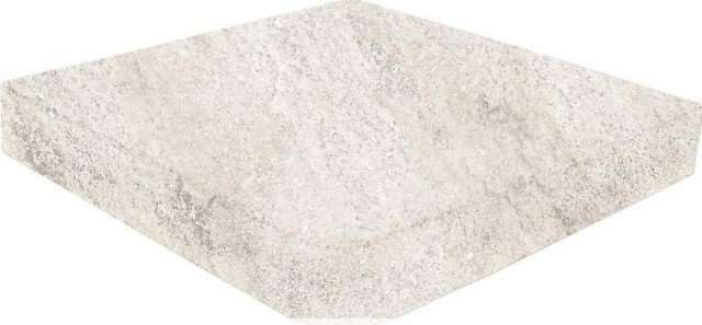 Ступени Gresmanc Esquina Recto Evo White Stone, цвет белый, поверхность матовая, квадрат с капиносом, 317x317