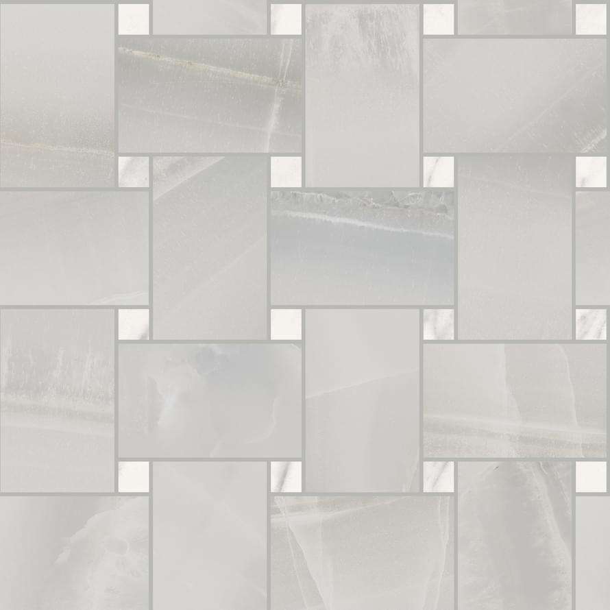 Мозаика Sant Agostino Akoya Rete Maxi Silver Kry CSAMRAOK30, цвет серый, поверхность матовая, квадрат, 300x300