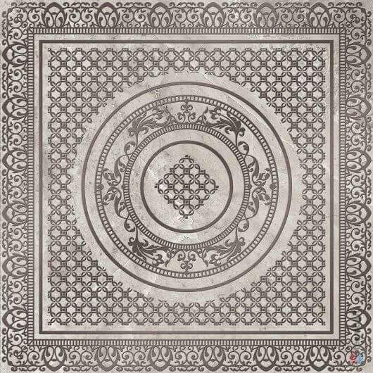 Декоративные элементы Ceracasa Vermont Deco Regio Plata, цвет серый, поверхность матовая, квадрат, 491x491