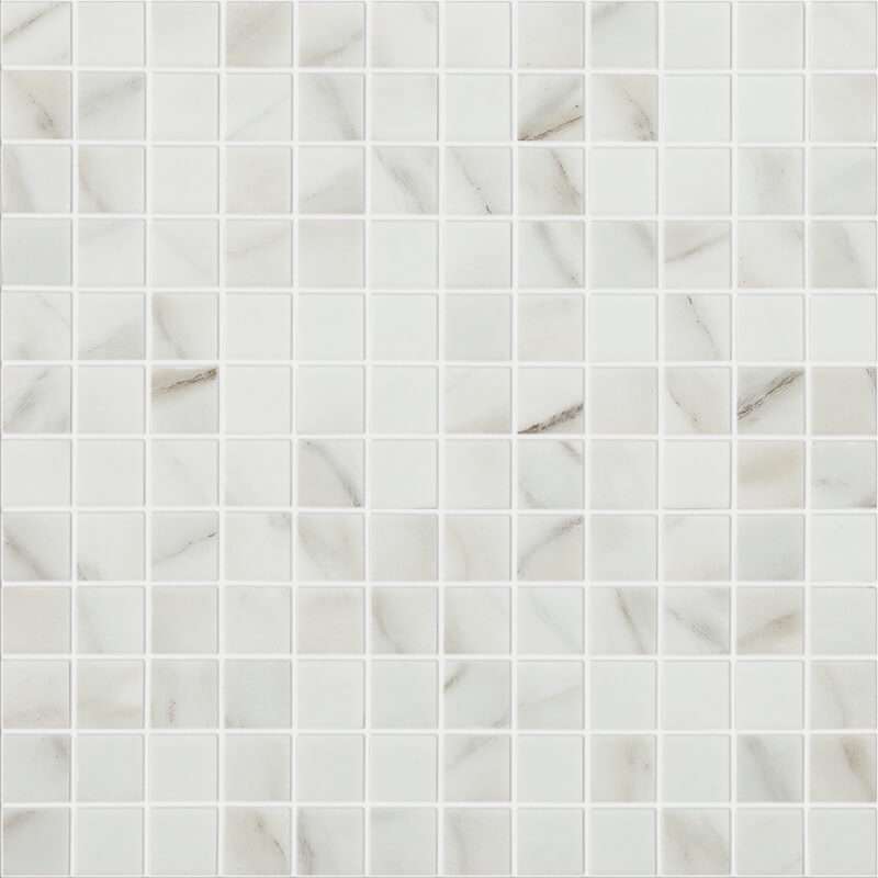 Мозаика Vidrepur Marble № 4302, цвет белый, поверхность матовая, квадрат, 317x317