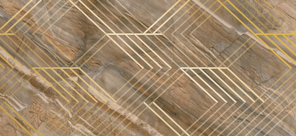 Широкоформатный керамогранит Monocibec Transalp Tofane Gold Lev Ret 115608, цвет коричневый, поверхность полированная, прямоугольник, 1200x2600