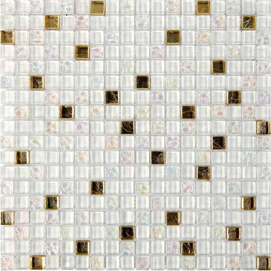 Мозаика Pixel Mosaic PIX705 Стекло (15x15 мм), цвет белый, поверхность глянцевая, квадрат, 300x300