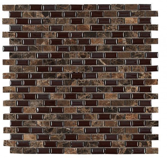 Мозаика Dune Contract Mosaics Melmac 186766, цвет коричневый, поверхность глянцевая матовая, квадрат, 292x295