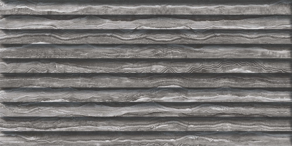 Керамическая плитка Axima Сити Темно-Серая Рельефная, цвет серый, поверхность глянцевая, прямоугольник, 300x600