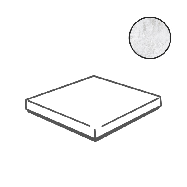 Ступени Caesar Alchemy Frozen Scalino Angolare, цвет белый, поверхность матовая, прямоугольник, 330x800