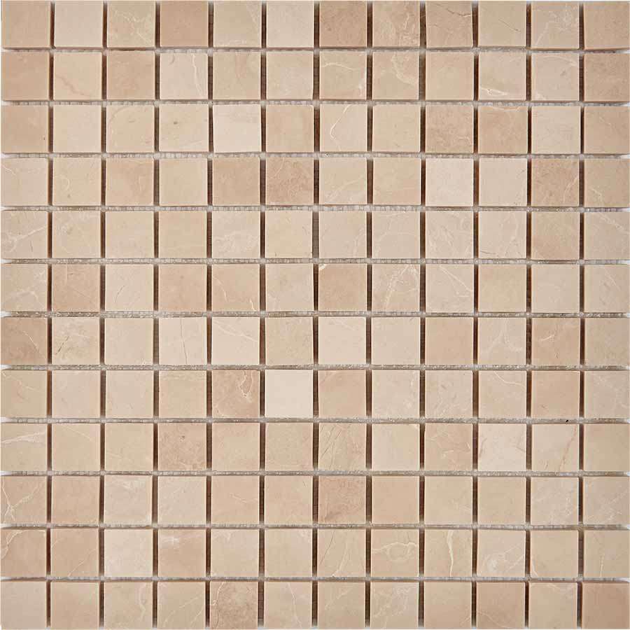 Мозаика Pixel Mosaic PIX227 Мрамор (23x23 мм), цвет бежевый, поверхность полированная, квадрат, 300x300