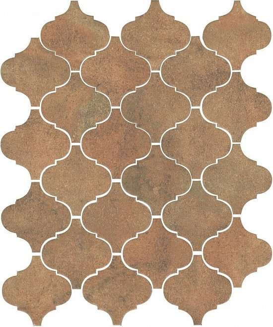 Керамическая плитка Kerama Marazzi Арабески Котто Рыжий 65003, цвет коричневый, поверхность матовая, арабеска, 260x300