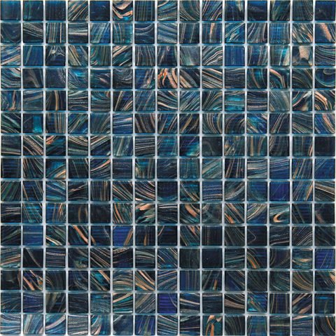 Мозаика Alma Mosaic Stella STE368, цвет синий, поверхность глянцевая, квадрат, 327x327