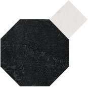 Декоративные элементы Fap Roma Ottagono Grafite, цвет чёрно-белый, поверхность матовая, восьмиугольник, 200x200