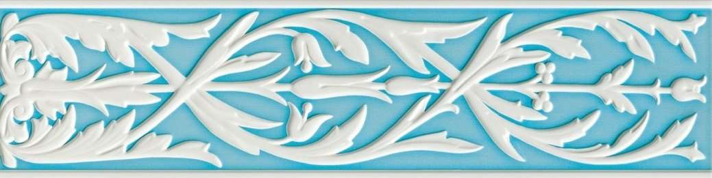 Керамическая плитка Grazia Ermi.Deco Amacord Pavone Matt. HER99, цвет голубой, поверхность матовая, прямоугольник, 200x800