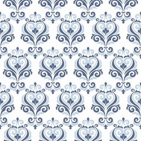 Декоративные элементы Vallelunga Colibri Blu Dec B2 6000339, цвет синий, поверхность матовая, квадрат, 125x125