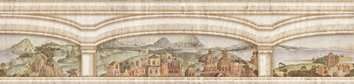 Бордюры Europa Ceramica Travertino Cenefa, цвет бежевый, поверхность глянцевая, прямоугольник, 75x316