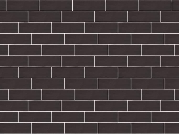 Керамическая плитка Ornamenta Pick’n Brick Basalto Glossy PB0515BAG, цвет чёрный тёмный, поверхность глянцевая, под кирпич, 50x150