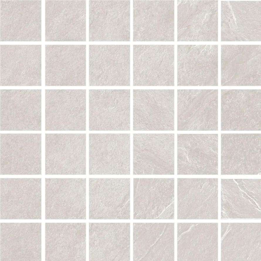 Мозаика La Fabbrica Ardesia Bianco Su Rete 137201, цвет белый, поверхность матовая, квадрат, 300x300