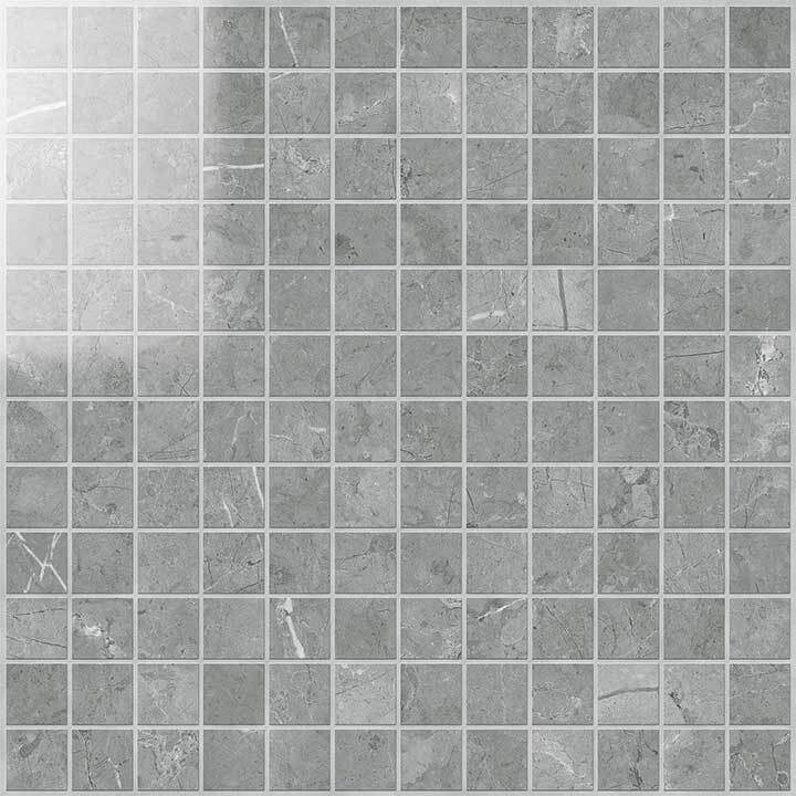 Мозаика Novabell Mosaico Grigio Imperiale Lapp. IMP 224L, цвет серый, поверхность лаппатированная, квадрат, 300x300