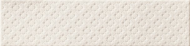 Керамическая плитка Grazia Impressions Bloom White BLO100, цвет белый, поверхность глянцевая, прямоугольник, 140x560