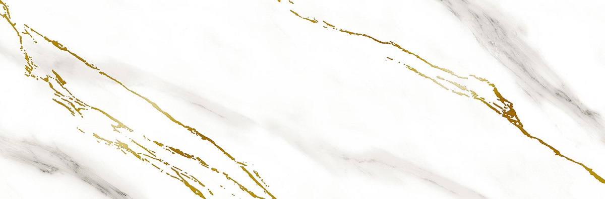 Декоративные элементы Eurotile Madison Decor 885C, цвет белый золотой, поверхность глянцевая, прямоугольник, 300x900