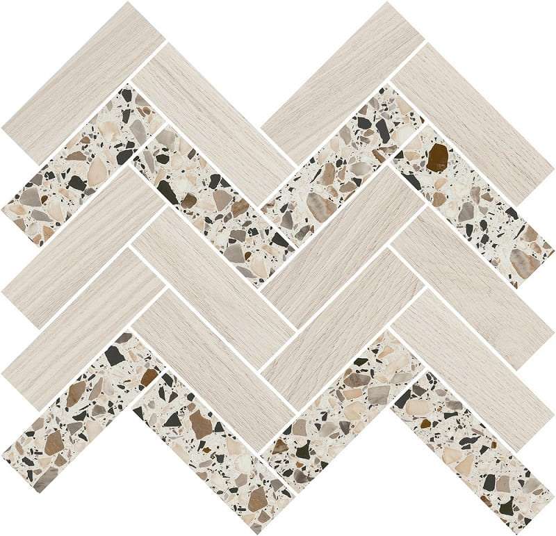 Декоративные элементы Kerama Marazzi Монтиони Декор Мозаичный Миндальный T042\SG5113, цвет бежевый, поверхность матовая, прямоугольник, 340x355