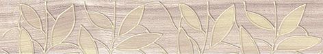 Бордюры Laparet Bona бордюр темно-бежевый 66-03-11-1344, цвет бежевый, поверхность глянцевая, прямоугольник, 62x400