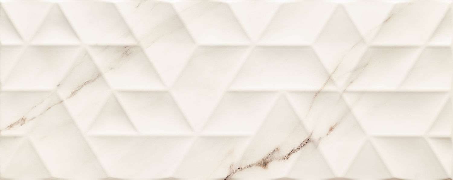 Керамическая плитка Tubadzin W-Carilla White STR, цвет слоновая кость, поверхность структурированная, прямоугольник, 298x748