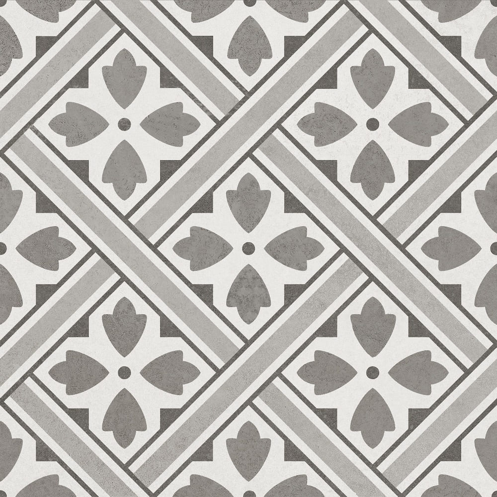 Керамическая плитка Creto Pixel 9 01-10-4-15-00-06-4222, цвет белый серый, поверхность матовая, квадрат, 200x200