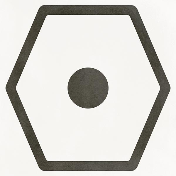 Декоративные элементы Vives Pop Tile Janis-R Nacar, цвет чёрно-белый, поверхность матовая, квадрат, 293x293