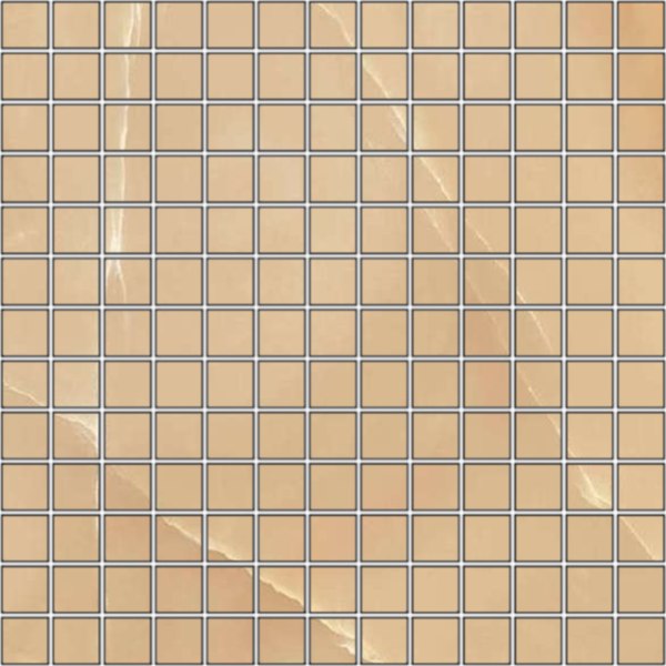 Мозаика FMG Onice Ambra Mosaico Lucidato LU30757, цвет оранжевый, поверхность полированная, квадрат, 300x300