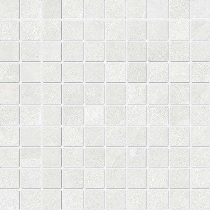 Мозаика Ergon Cornerstone Mosaico Slate White EJ5V, цвет белый, поверхность натуральная, квадрат, 300x300