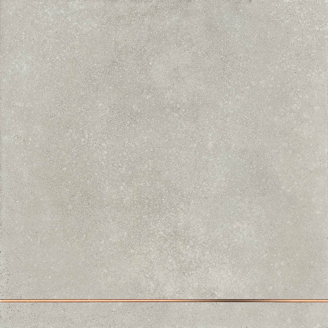 Декоративные элементы Vallelunga Terrae Decoro Linea Rame Basalto VTED670L, цвет серый, поверхность матовая противоскользящая, квадрат, 600x600
