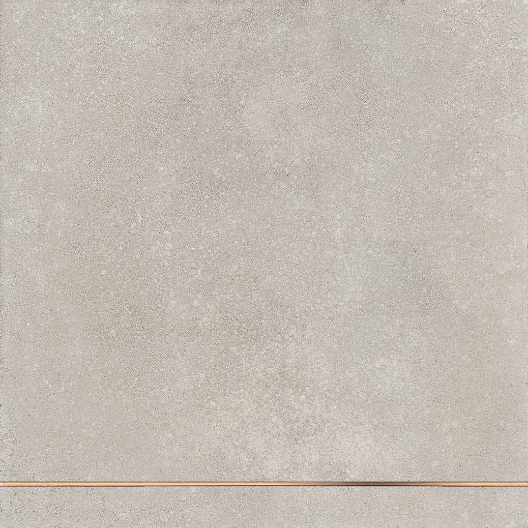 Декоративные элементы Vallelunga Terrae Decoro Linea Rame Basalto VTED670L, цвет серый, поверхность матовая противоскользящая, квадрат, 600x600