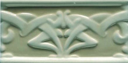 Бордюры Grazia Essenze Liberty Felce Craquele LIB800, цвет зелёный, поверхность глянцевая, прямоугольник, 65x130