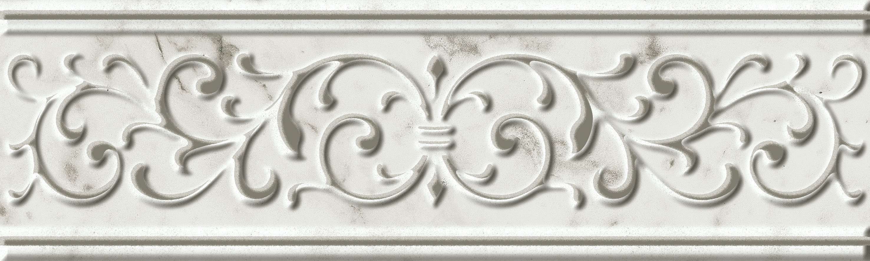Бордюры Italon Charme Extra Carrara Listello Empire 600090000447, цвет белый, поверхность глянцевая, прямоугольник, 72x250