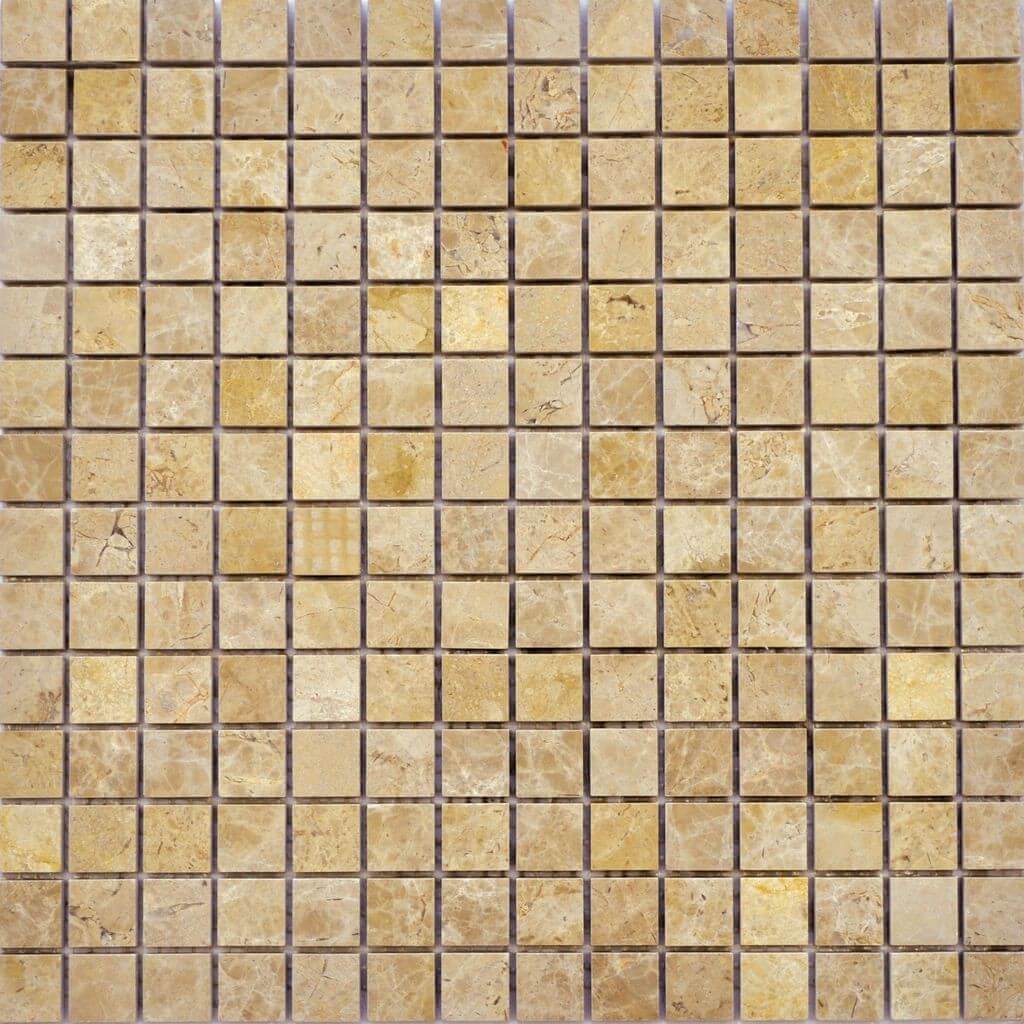 Мозаика Q-Stones QS-015-20P/10, цвет бежевый, поверхность матовая, квадрат, 305x305