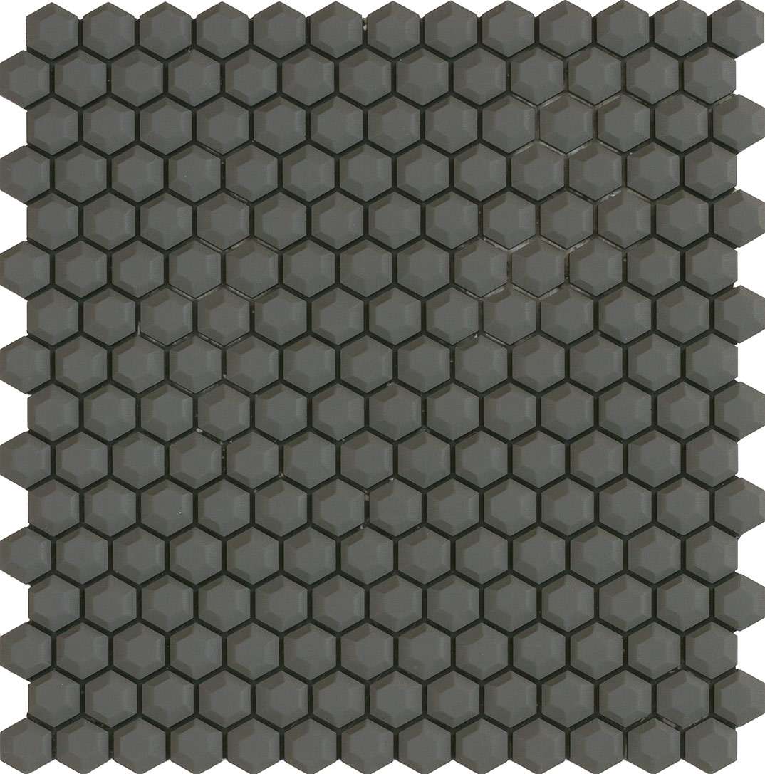 Мозаика Vallelunga Cube Black Hex 3900041, цвет чёрный, поверхность матовая, шестиугольник, 285x305