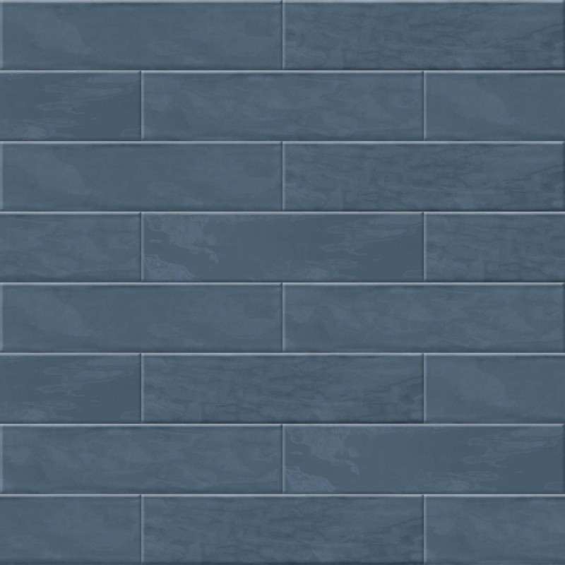 Керамическая плитка ABK Crossroad Brick Blue PF60001342, цвет синий, поверхность глянцевая, под кирпич, 75x300