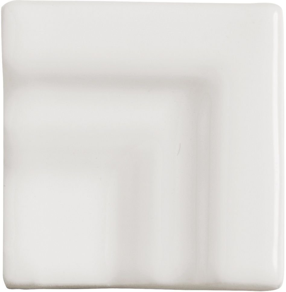 Спецэлементы Adex ADRI5078 Angulo Marco Cornisa Lido White, цвет белый, поверхность глянцевая, квадрат, 30x30