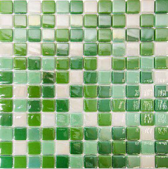 Мозаика Chakmaks 23x23 Safari, цвет зелёный, поверхность глянцевая, квадрат, 301x301