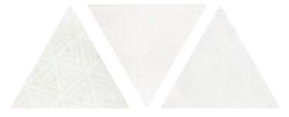 Декоративные элементы Petracers Triangolo Vibraziono Bianco Lux, цвет белый, поверхность глянцевая, квадрат, 170x170