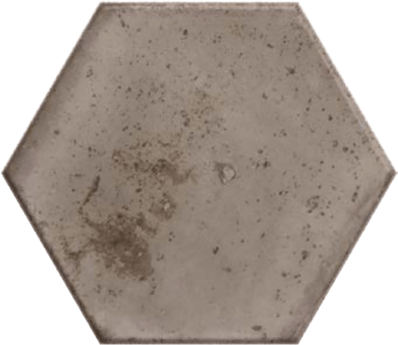 Керамогранит Ribesalbes Hex Espresso Matt, цвет серый, поверхность матовая, шестиугольник, 150x173