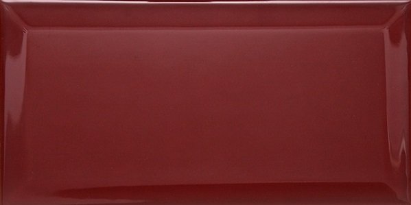 Керамическая плитка Dar Ceramics Biselado Burdeos Brillo, цвет бордовый, поверхность глянцевая, кабанчик, 100x200