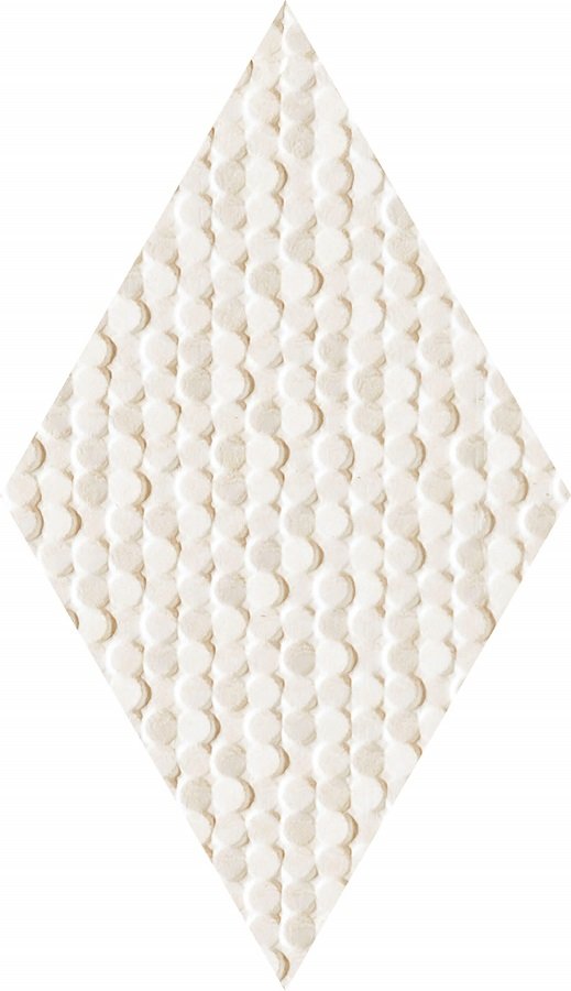 Керамическая плитка Tubadzin Coralle Diamond Ivory, цвет слоновая кость, поверхность матовая, ромб, 96x112