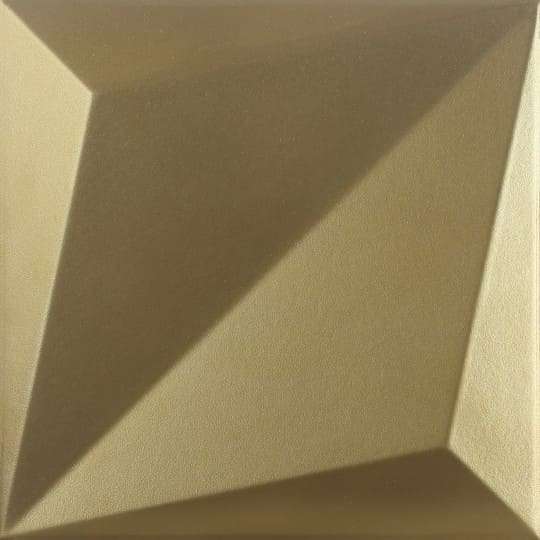 Керамическая плитка Dune Shapes 1 Origami Dorado 188231, цвет золотой, поверхность матовая 3d (объёмная), квадрат, 250x250