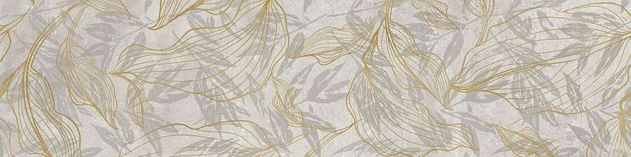 Декоративные элементы Cerrad Softcement Decor White Flower Poler, цвет серый золотой, поверхность полированная, прямоугольник, 297x1197
