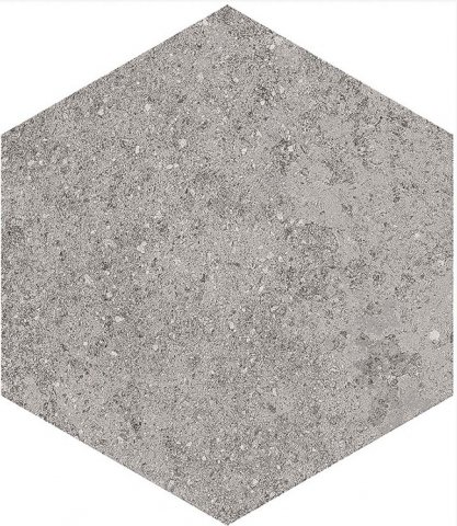 Керамогранит Vives Aston Hexagono Benson Gris, цвет серый, поверхность матовая, шестиугольник, 230x266