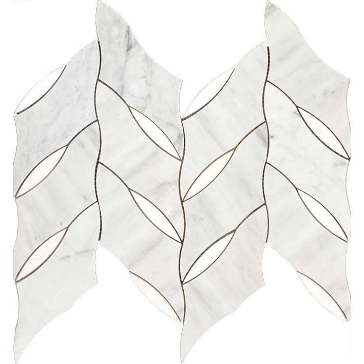 Мозаика L'Antic Colonial Essential Spike Carrara 100308734, цвет серый, поверхность матовая, прямоугольник, 245x334