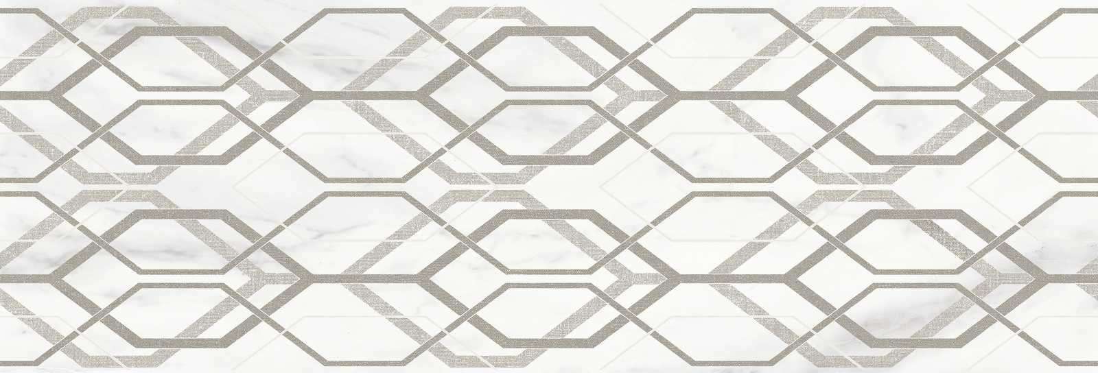 Декоративные элементы Marazzi Italy Marbleplay Decoro Net White M4PZ, цвет белый, поверхность матовая, прямоугольник, 300x900